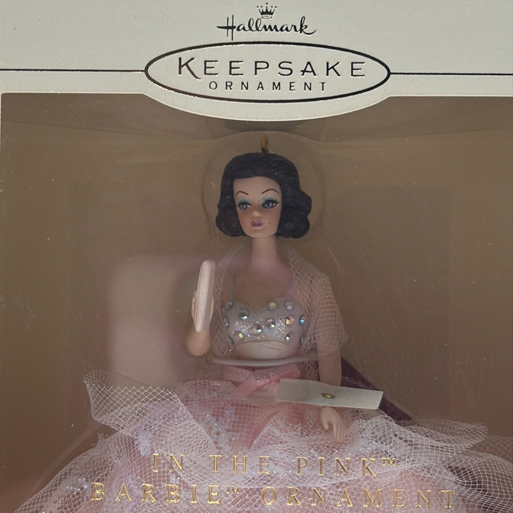 Hallmark Barbie Ornament in Pink Gown
